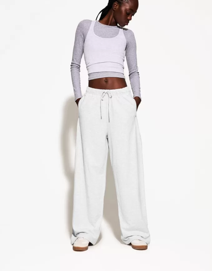 Pantaloni in felpa con cuciture laterali