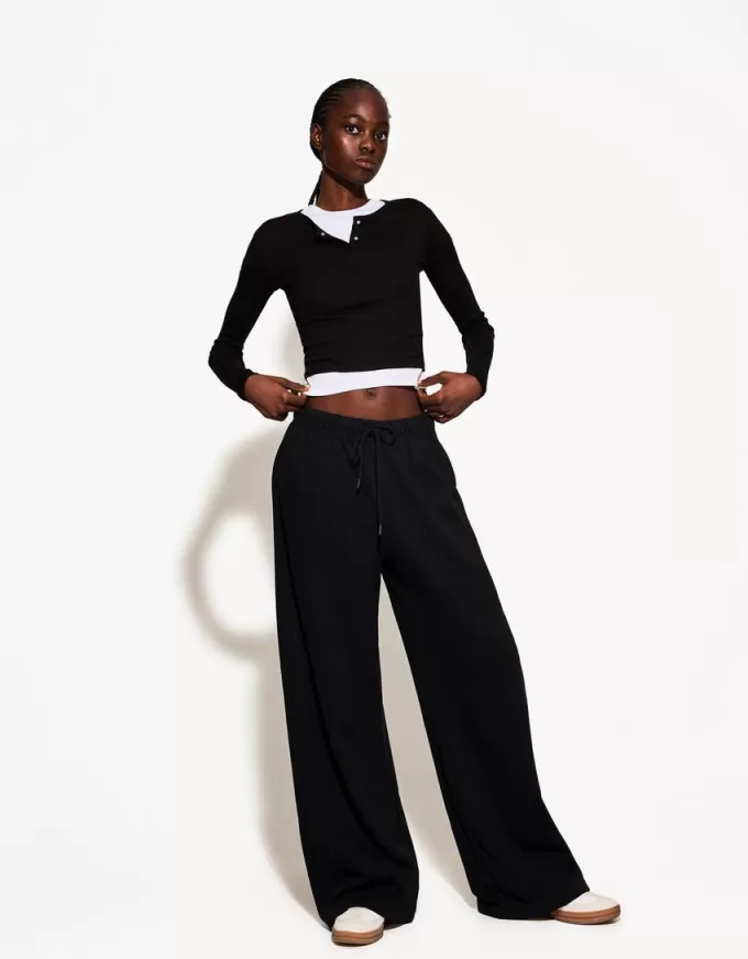 Pantaloni in felpa con cuciture laterali