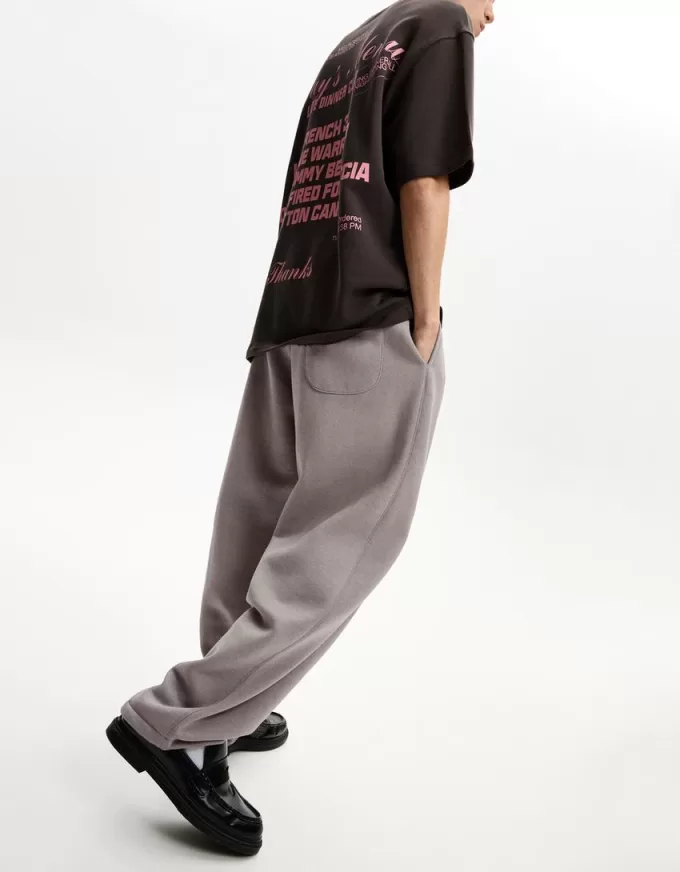 Pantaloni in peluche con vestibilità a palloncino