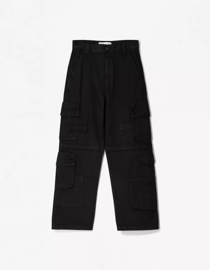 Pantaloni larghi multi-cargo