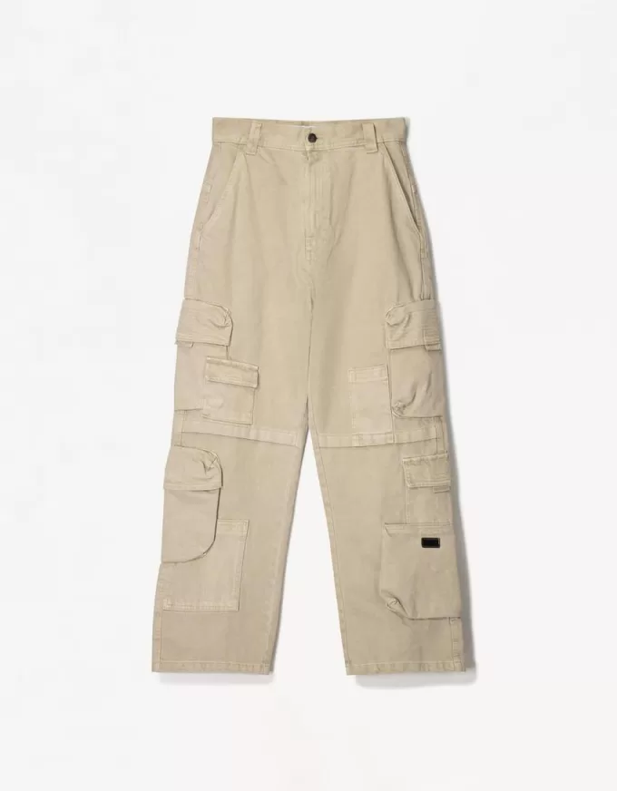 Pantaloni larghi multi-cargo