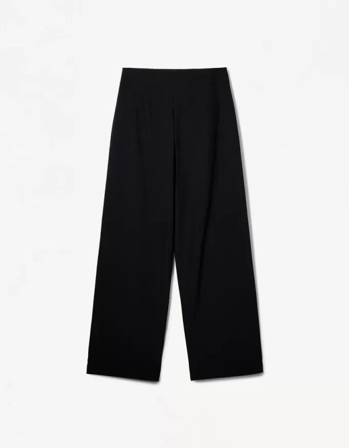 Pantaloni pinces con fibbia