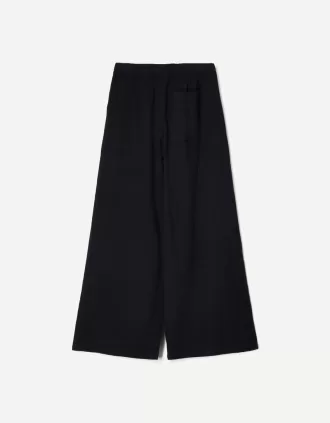 Pantaloni rustici a gamba larga in panno double