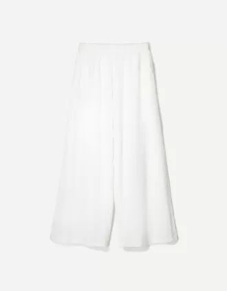 Pantaloni rustici a gamba larga in panno double