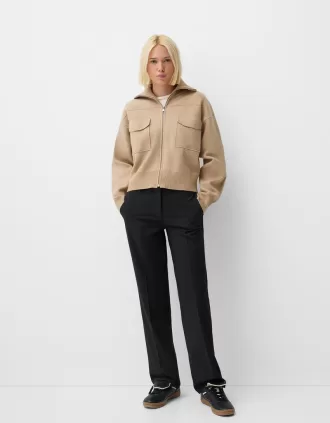 Pantaloni sartoriali dritti a vita bassa