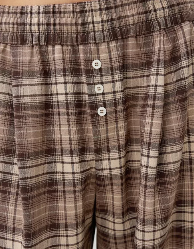 Pantaloni scozzesi dalla vestibilità dritta