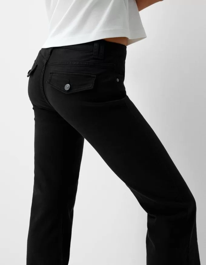 Pantaloni svasati in twill