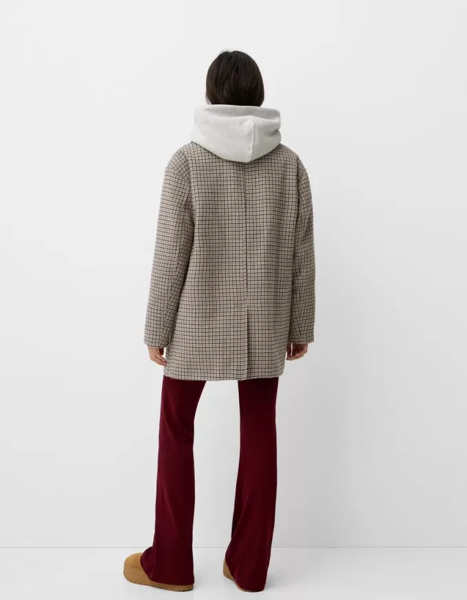 Pantaloni svasati in vita a costine