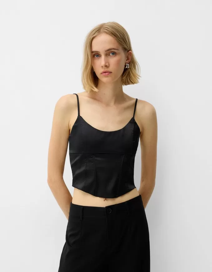 Parte superiore del corsetto in raso