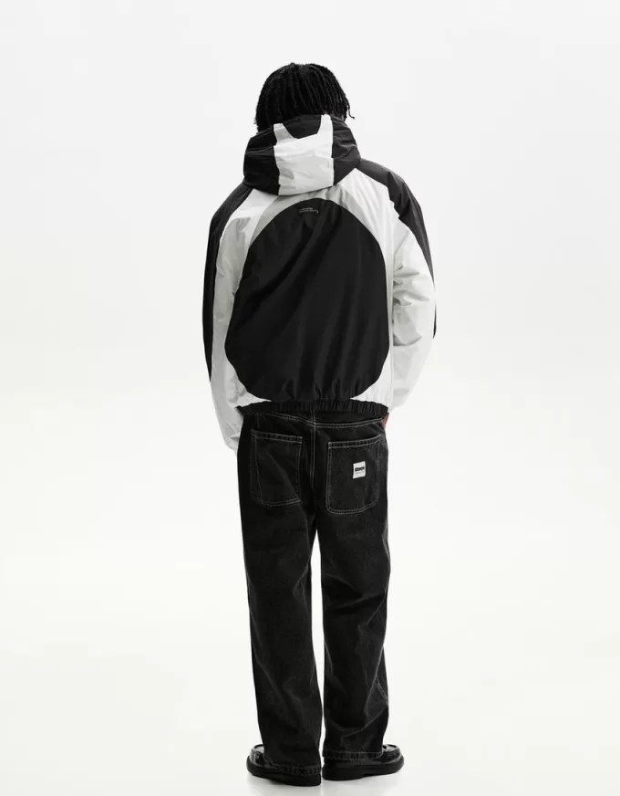 Piumino trapuntato color block