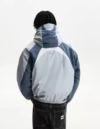 Piumino trapuntato color block