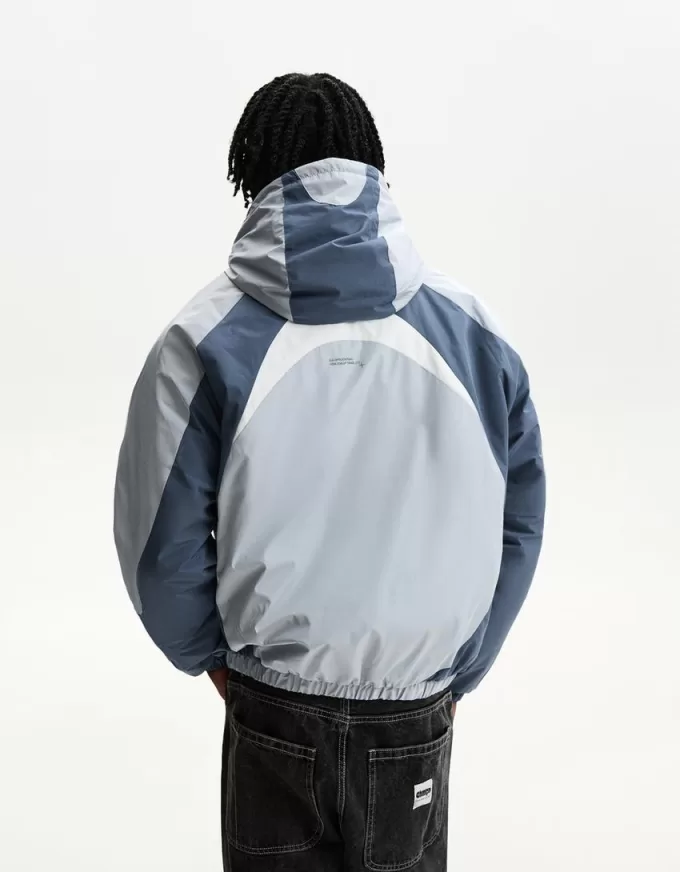 Piumino trapuntato color block