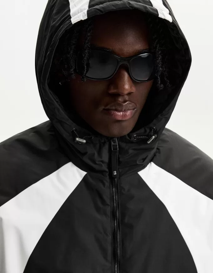 Piumino trapuntato color block