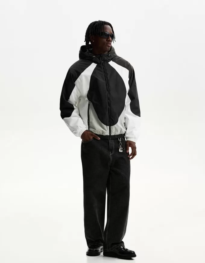 Piumino trapuntato color block