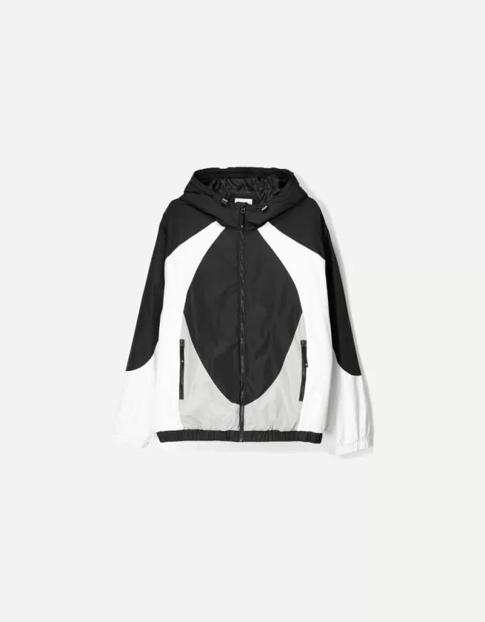 Piumino trapuntato color block