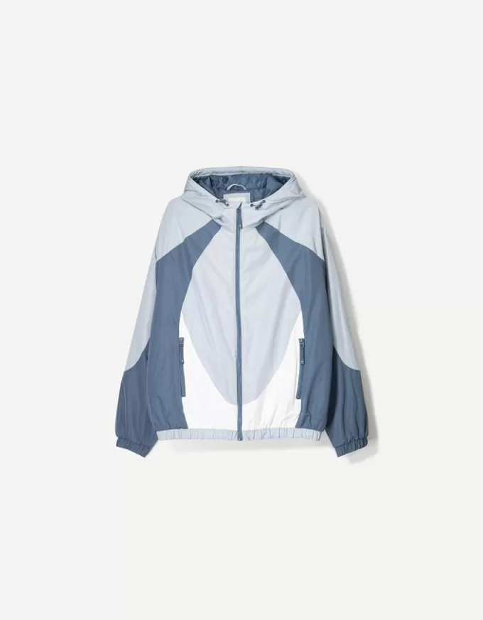 Piumino trapuntato color block