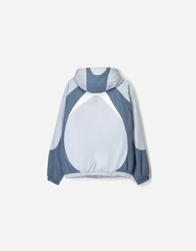 Piumino trapuntato color block