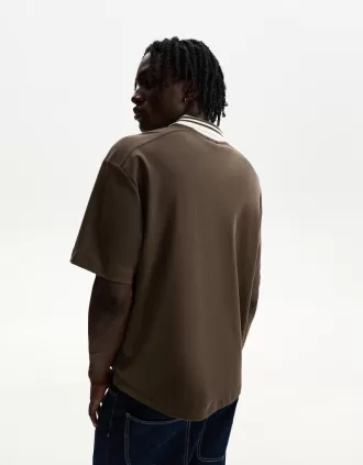 Polo stampata a maniche corte