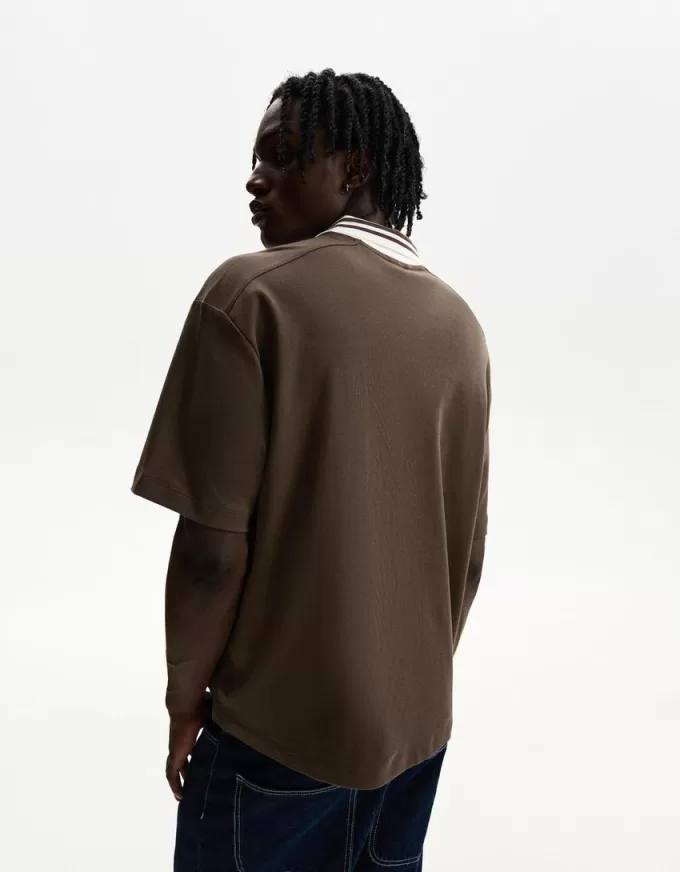 Polo stampata a maniche corte