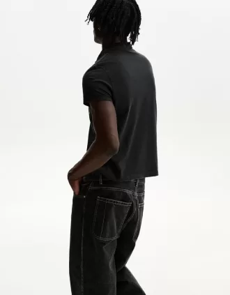 Polo stampata a maniche corte