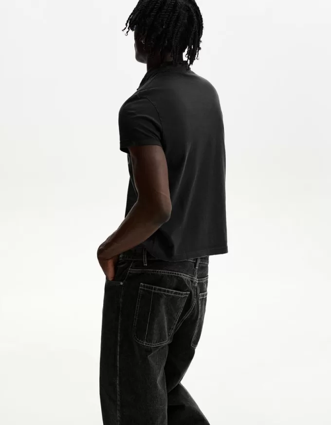 Polo stampata a maniche corte