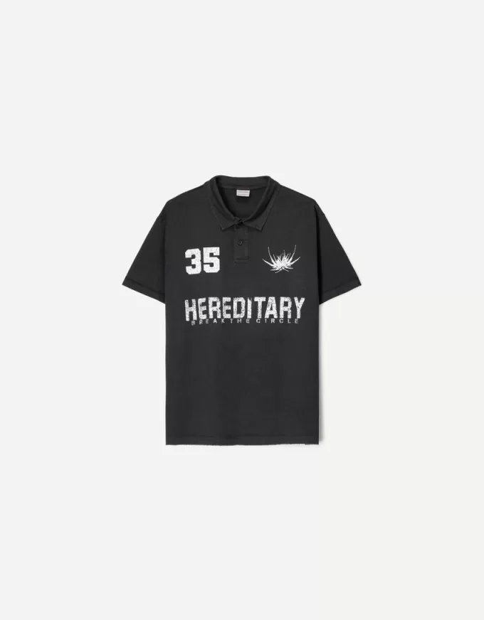 Polo stampata a maniche corte