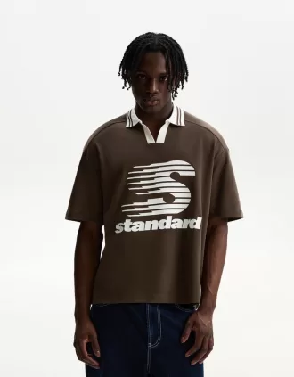 Polo stampata a maniche corte