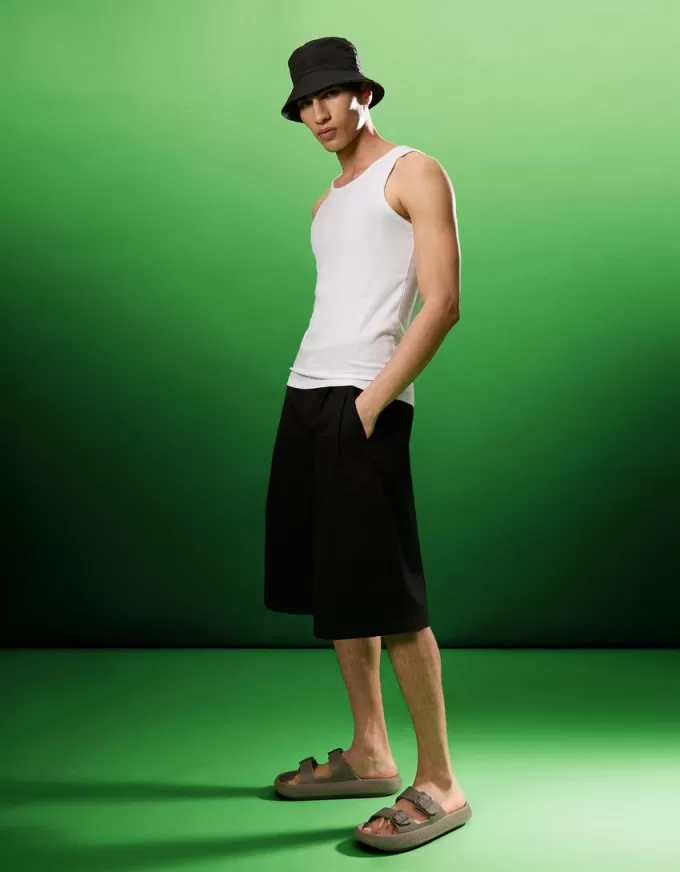 Sandali gommati da uomo con fibbie