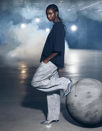 Scarpe metallizzate con tacco alto