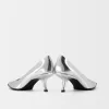 Scarpe metallizzate con tacco alto