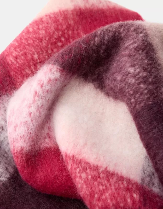 Sciarpa a quadri bordeaux