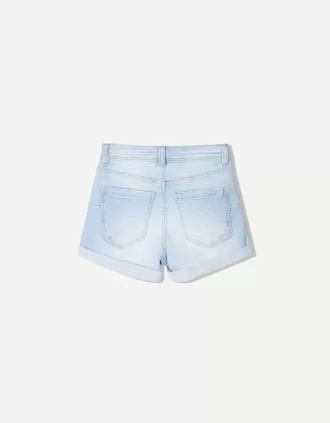 Shorts in denim arrotolati
