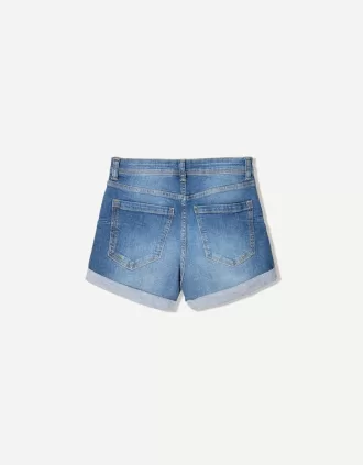 Shorts in denim arrotolati