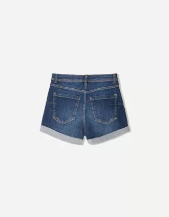 Shorts in denim arrotolati