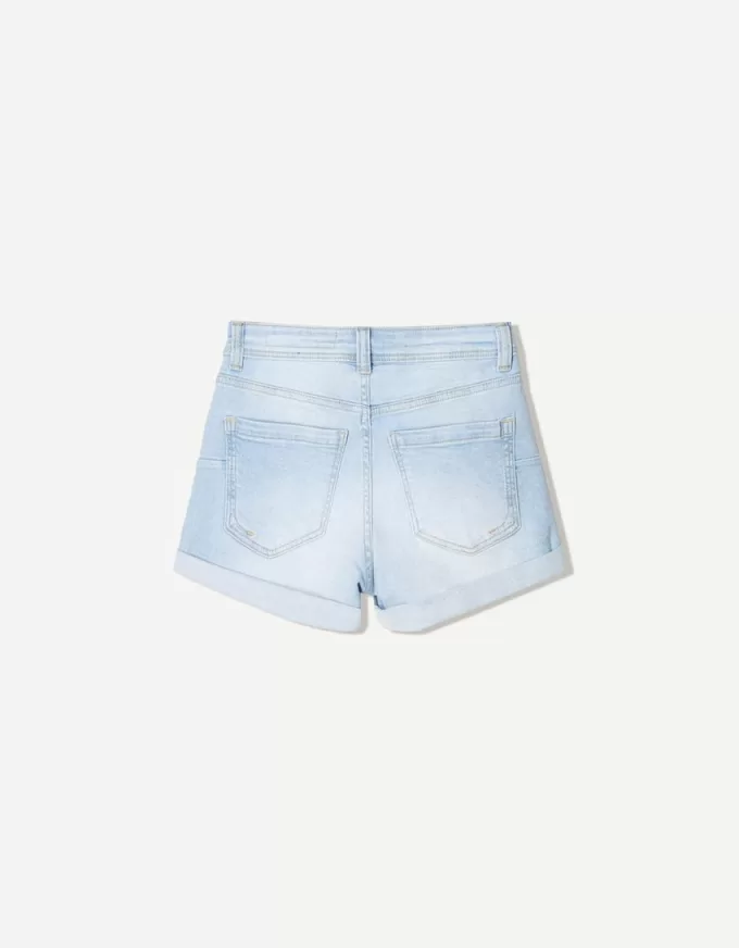 Shorts in denim arrotolati