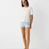 Shorts in denim arrotolati