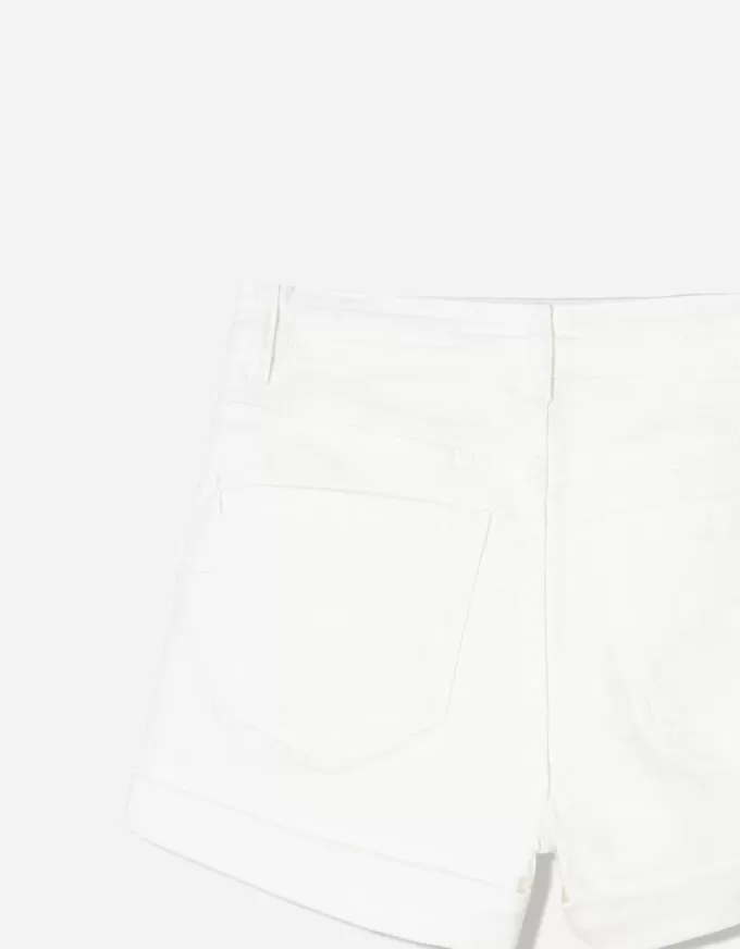 Shorts in denim arrotolati