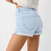 Shorts in denim arrotolati