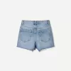 Shorts in denim strappati