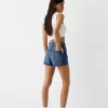 Shorts in denim strappati