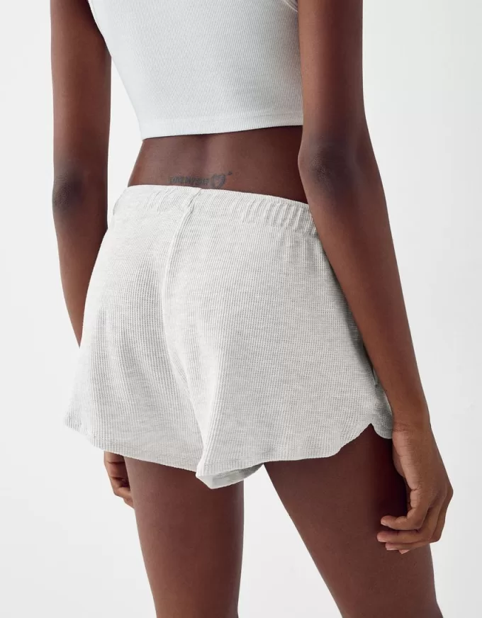 Shorts in maglia a nido d’ape