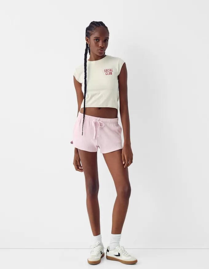 Shorts in maglia a nido d’ape