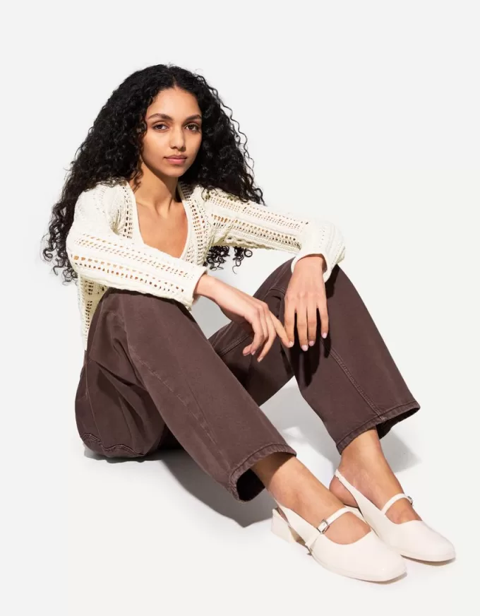 Slingback Mary Jane con tacco largo