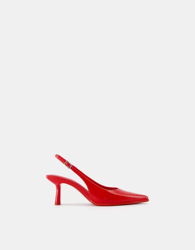 Slingback con tacco gattino