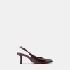Slingback con tacco gattino