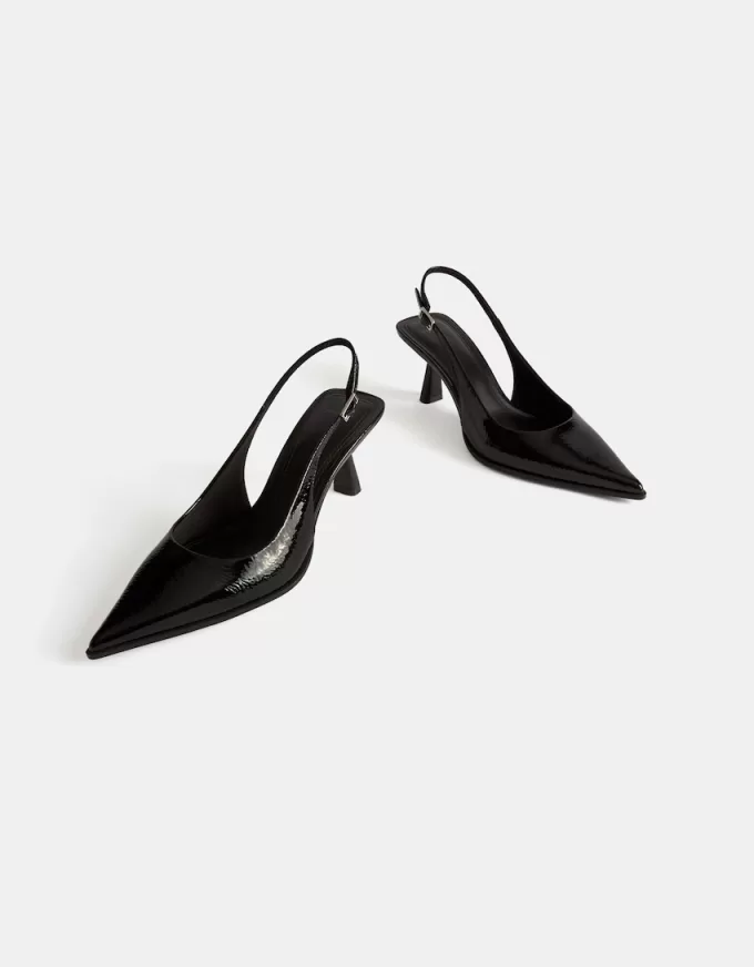 Slingback con tacco gattino