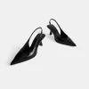 Slingback con tacco gattino