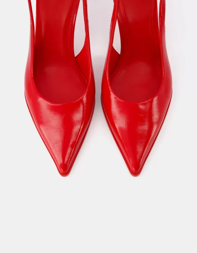 Slingback con tacco gattino