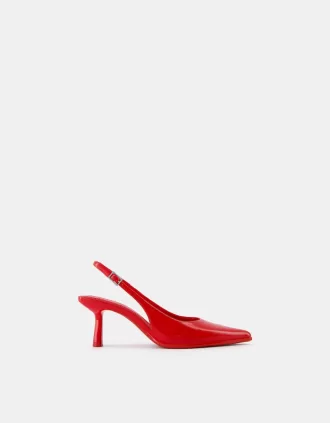 Slingback con tacco gattino