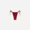 Slip bikini bordeaux con fiocchi